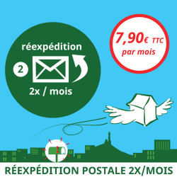 Réexpédition postale 2x / mois - Ouvrir une Boîte postale en France