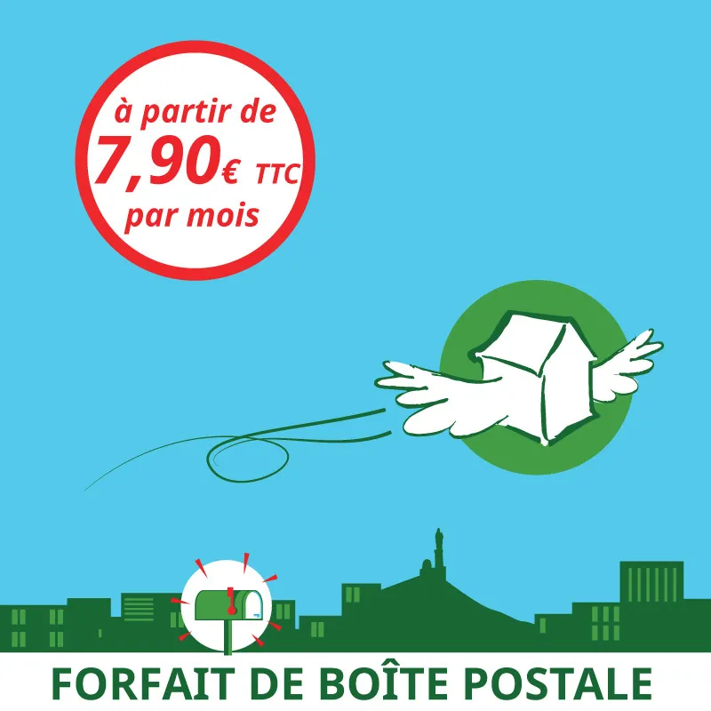 1 mois de boîte postale Marseille 1er - Ouvrir une Boîte postale en France