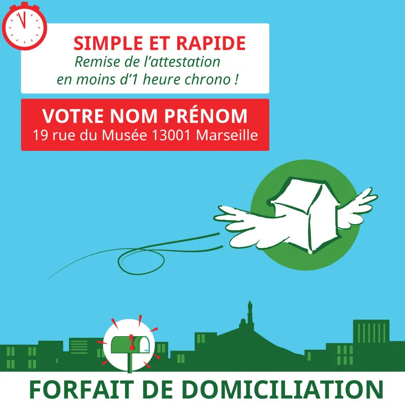 1 mois de boîte postale Marseille 1er - Ouvrir une Boîte postale en France