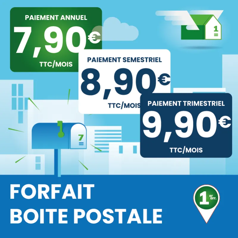 Forfait de boîte postale Marseille 1er - Ouvrir une Boîte postale en France