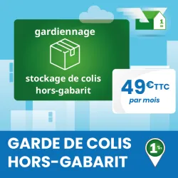 Service annexe à votre boîte postale : Gardiennage et stockage de vos colis volumineux, hors-délai, hors-gabarit.