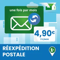 Réexpédition postale 1x / mois 3 mois