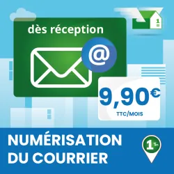 Numérisation du courrier dès réception 3 mois