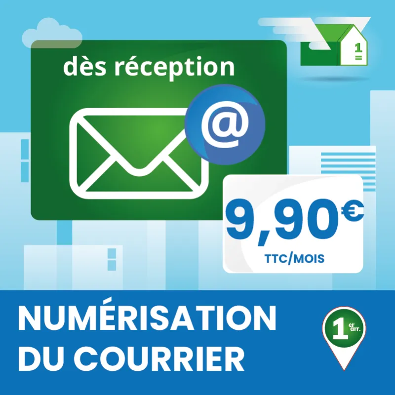Numérisation du courrier dès réception 3 mois - Ouvrir une Boîte postale en France